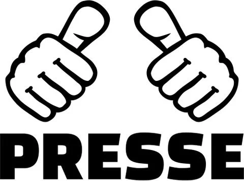 Thumbs with german press Illustrazione stock