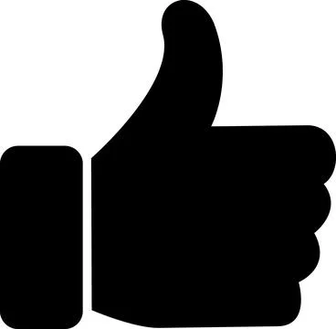 Thumbs up gesture approval icon graphic symbol Stock Illustration