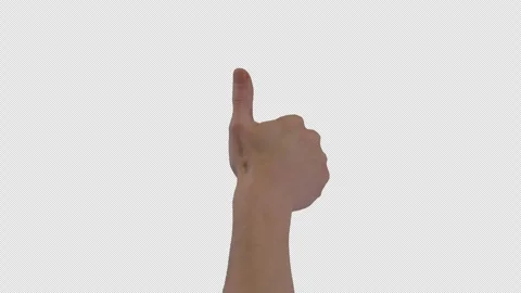 Thumbs Up Gesture From Bottom Video stock 339804912
