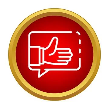 Thumbs up gesture in chat speech bubble イラスト素材