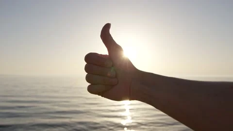 Thumbs up gesture Stock Footage 222934324