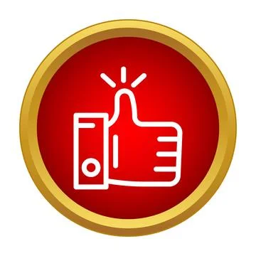 Thumbs up gesture icon symbolizing positive approval Stock Illustration
