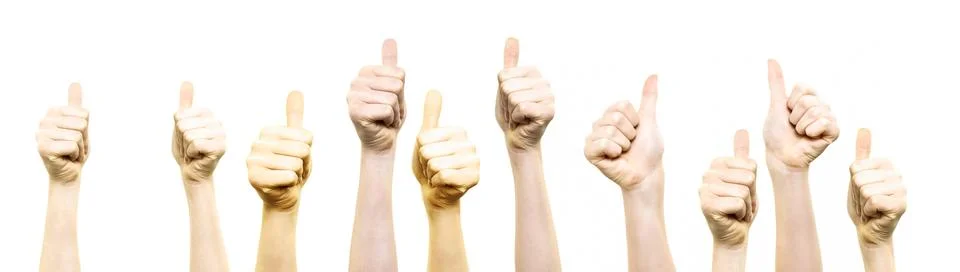 Thumbs up gesture Foto stock