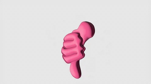 Thumbs up in green and thumbs down in red like or dislike animation alfa channel Stock Footage 238942811