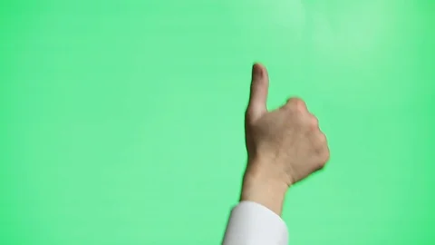 Thumbs Up on Green Screen Stock Footage 104306262