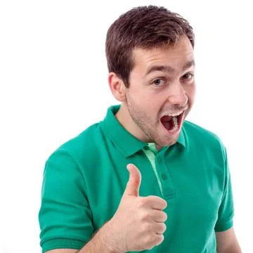 Thumbs up guys Stock Photos