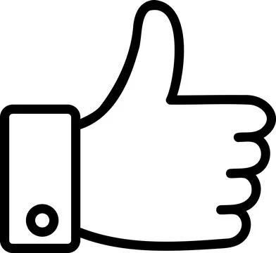 Thumbs up hand gesture for positive feedback Stock Illustration