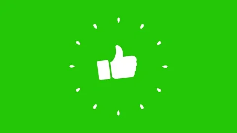 Thumbs up hand icon with red animated rays on bright green background, posi.. Stock Footage 316780628