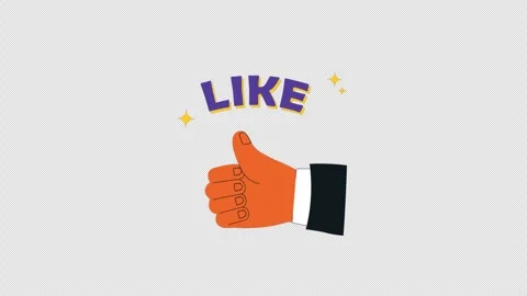 Thumbs Up Hand with Like. Positive Feedback Animation Video - Transparent Stock Footage 323150572