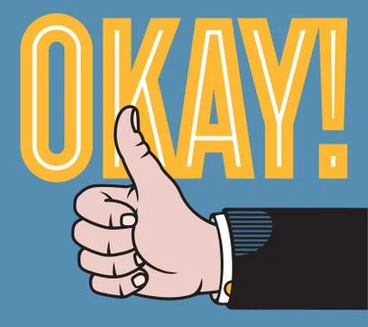 Thumbs up hand vector Stock Illustration