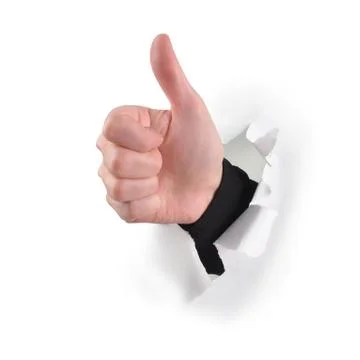 Thumbs Up Like Hand on White Stock Illustration