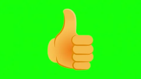 Thumbs up icon animation on green screen background Stock Footage 333892279