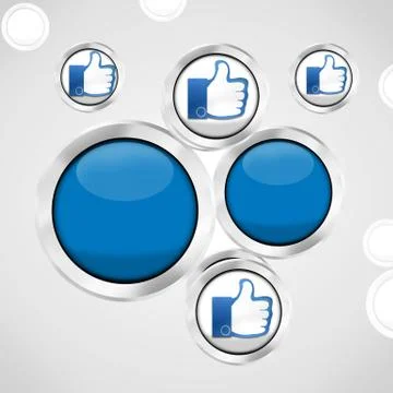 Thumbs up icon button fresh design Stock Illustration