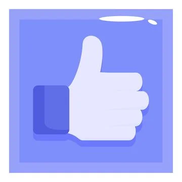 Thumbs up icon expressing positive feedback and approval Stock Illustration