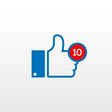 Thumbs up icon on a flat style Stock Illustration