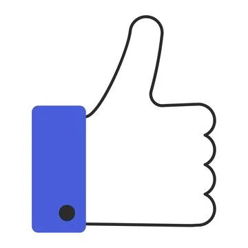Thumbs up icon. Like. Flat style. Vector Stock Illustration