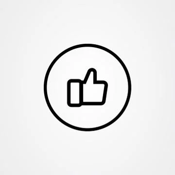 Thumbs up icon vector design, like symbol. Stock Illustration
