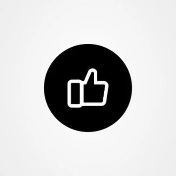 Thumbs up icon vector design, like symbol. Stock Illustration