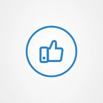 Thumbs up icon vector design, like symbol. Illustrazione stock