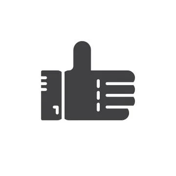 Thumbs up icon vector, filled flat sign, solid pictogram Stock Illustration