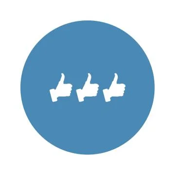 Thumbs Up Icon Vector flat design style Stock Illustration