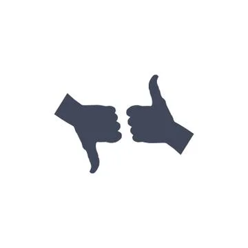 Thumbs Up Icon Vector flat design style Stock Illustration