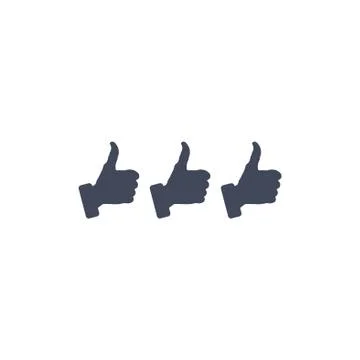 Thumbs Up Icon Vector flat design style Stock Illustration