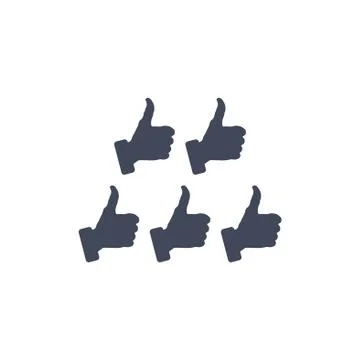 Thumbs Up Icon Vector flat design style Stock Illustration