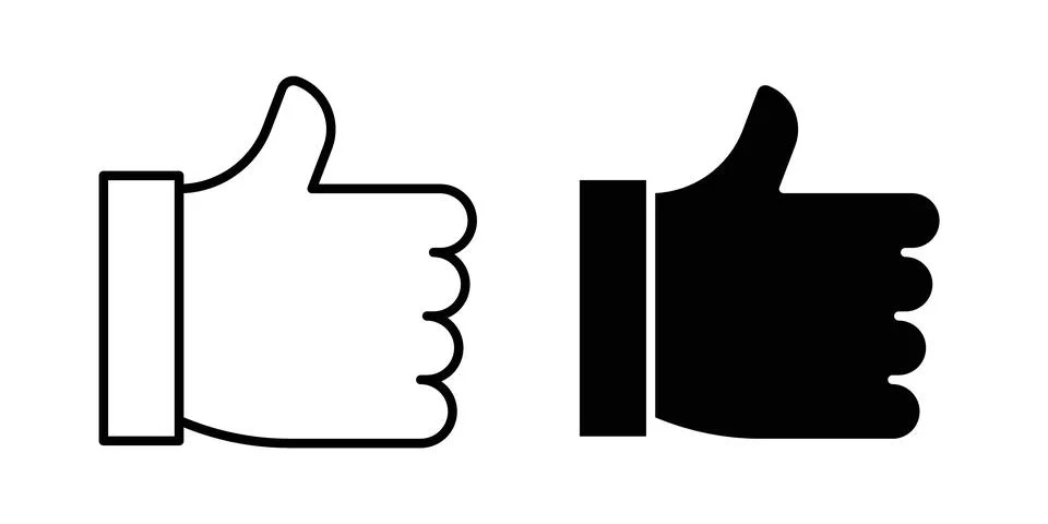 Thumbs up icon vector symbol graphics Stock Illustration