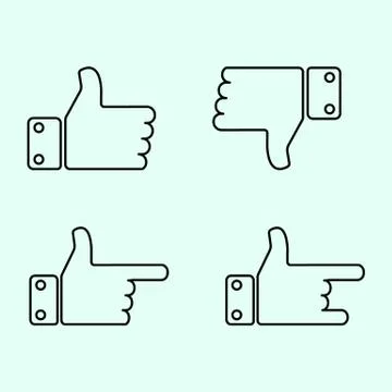 Thumbs up icons Stock Illustration