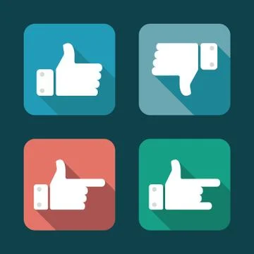 Thumbs up icons Stock Illustration