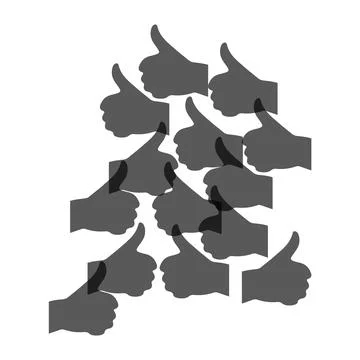 Thumbs up icons Illustrazione stock
