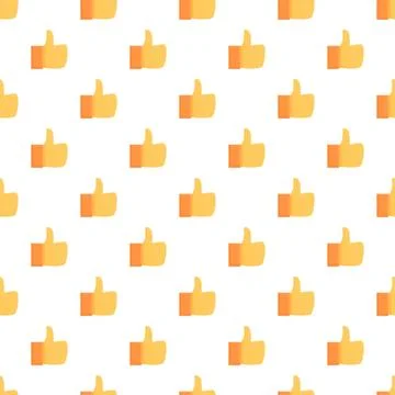 Thumbs up like icons pattern background イラスト素材