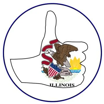 Thumbs Up Illinois Stock Illustration
