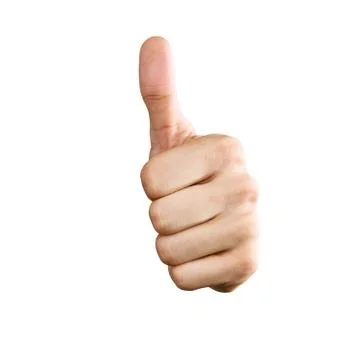 Thumbs up! Isolated with clipping path Stock Photos