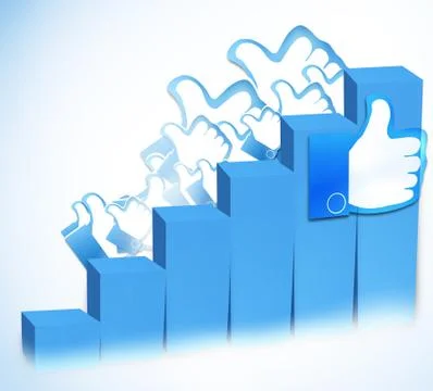 Thumbs up likes Illustrazione stock