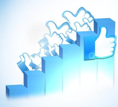 Thumbs up likes Illustrazione stock