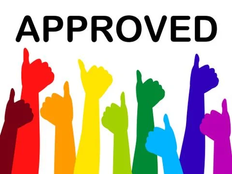 Thumbs up meaning all right and assured Stock Illustration