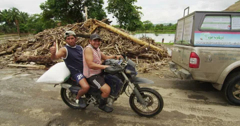 Thumb's Up Motorcycle-Man! Stock Footage 27498338
