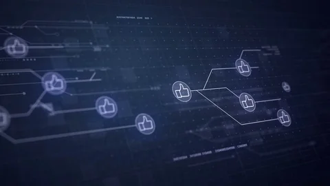 Thumbs Up Network Circuit Board Link Connection Technology Seamless Loop 4K Stock Footage 70018157