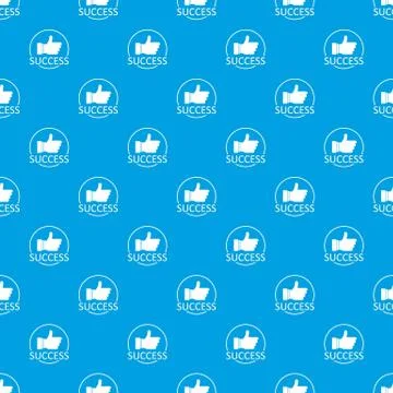 Thumbs up pattern seamless blue Stock Illustration