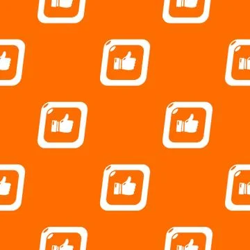 Thumbs up pattern vector orange イラスト素材