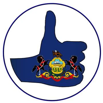 Thumbs Up Pennsylvania Stock Illustration