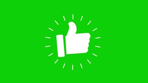 Thumbs up like positive feedback approval animation Stock Footage 330539024