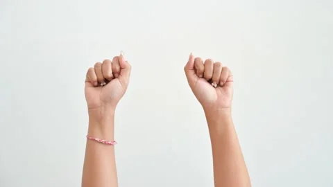 Thumbs up positive symbol on white background Stock Footage 172346527