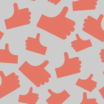Thumbs up seamless pattern. background hands. Vector illustration 스톡 일러스트