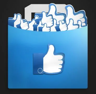 Like, thumbs, shopping bag Stock Illustration