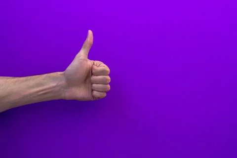 Thumbs up, like a sign Stock Photos
