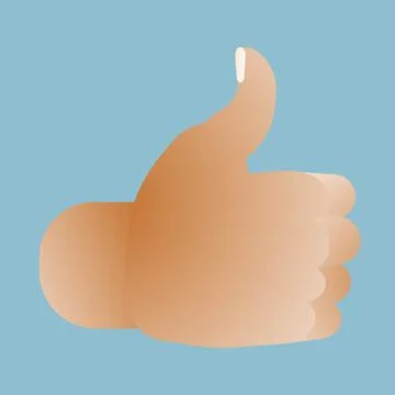 Thumbs Up like sign vector icon, gestures of human hand icon Stock Illustration