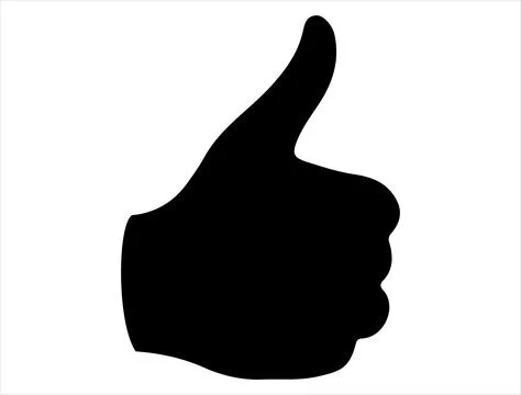 Thumbs up silhouette vector art Stock Illustration